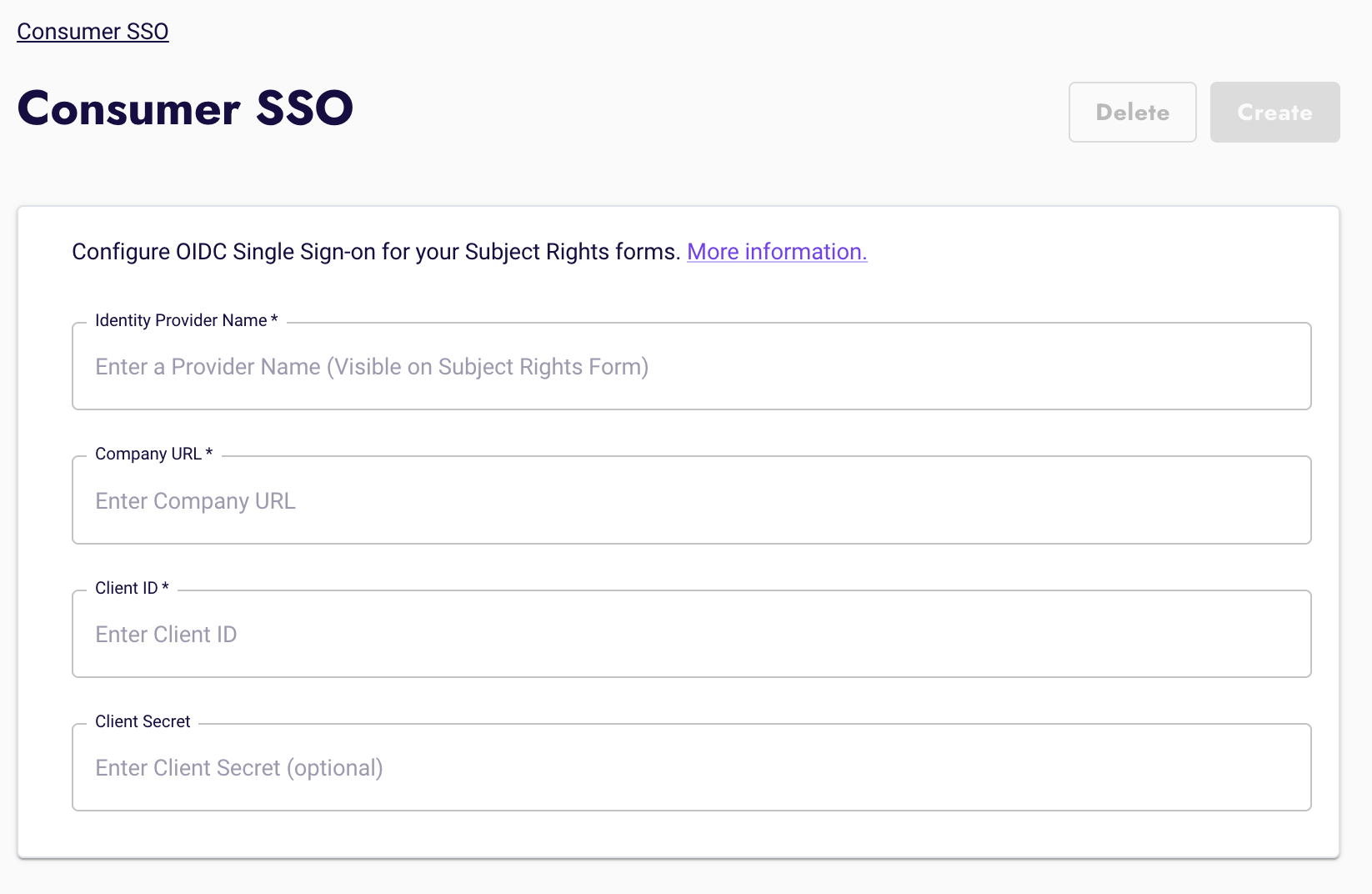 Subject Rights creation